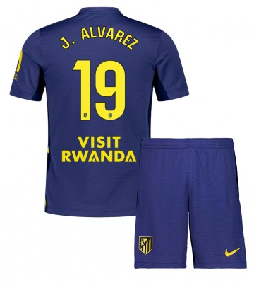 Atletico Madrid Julian Alvarez #19 Udebanetrøje Børn 2025-26 Kortærmet (+ Korte bukser)